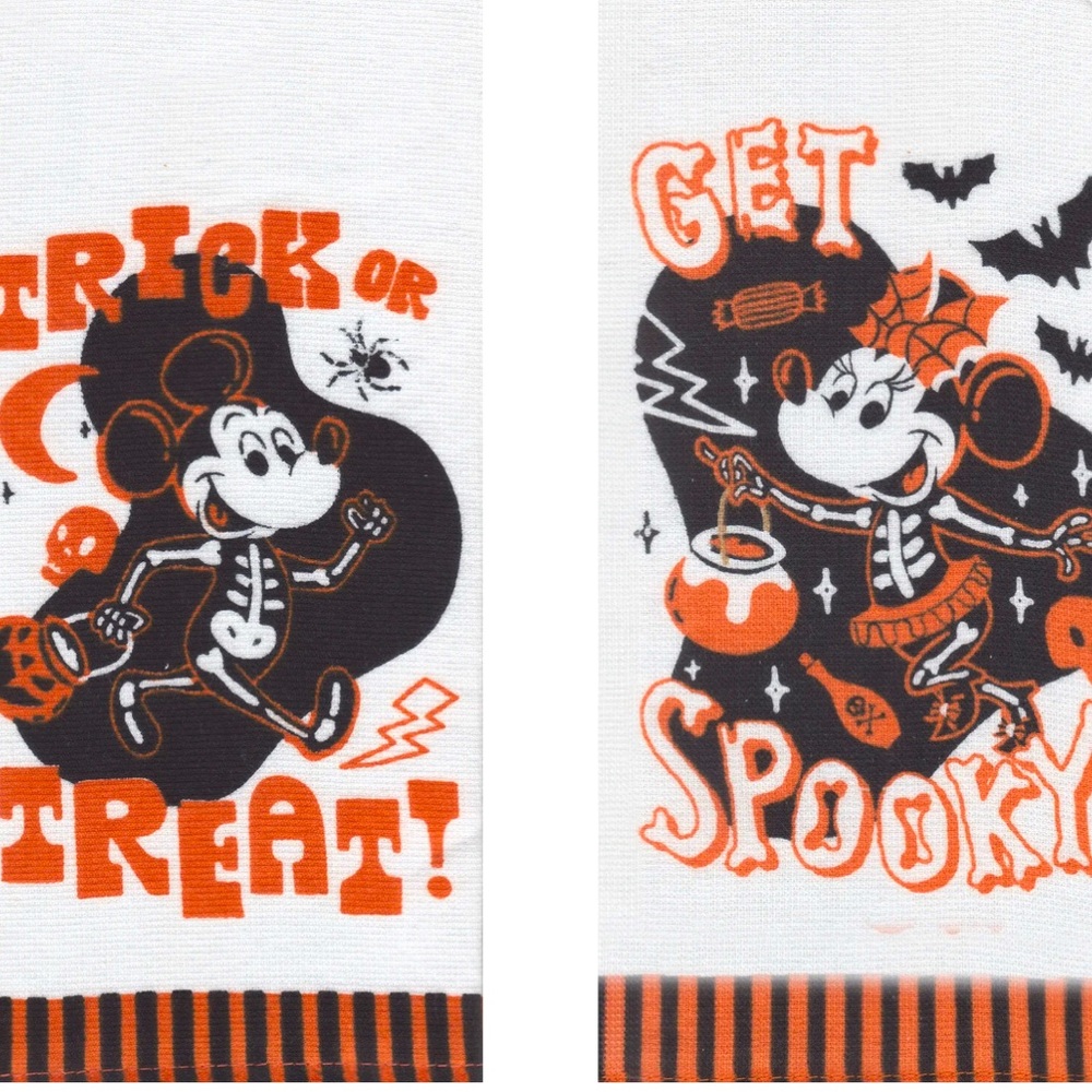 Disney Halloween 2 piece kitchen towel set